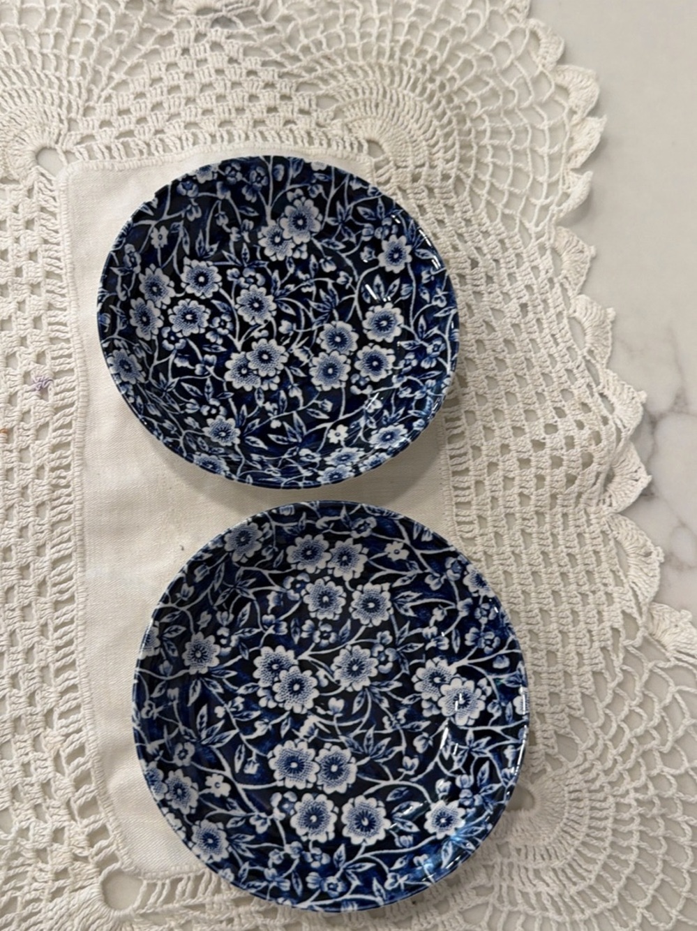 Burleigh Ironstone Ceramic Dessert Bowls- Set of 2
